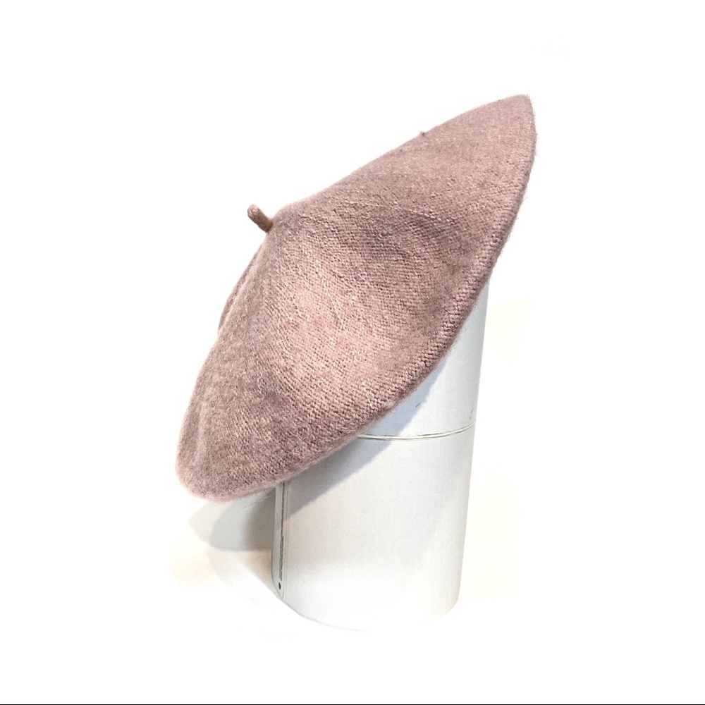 NWT Anthropologie Pastel Pink Wool Beret Hat